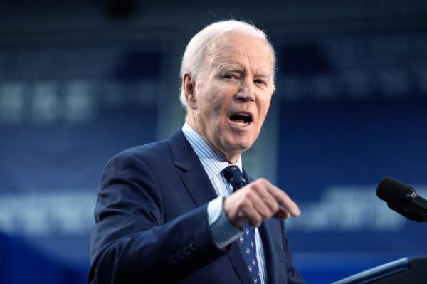 President Joe Biden delivers remarks on student loan debt at Madison College, Monday, April 8, 2024, in Madison, Wis.